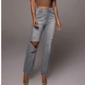 Medium denim under control rip jeans